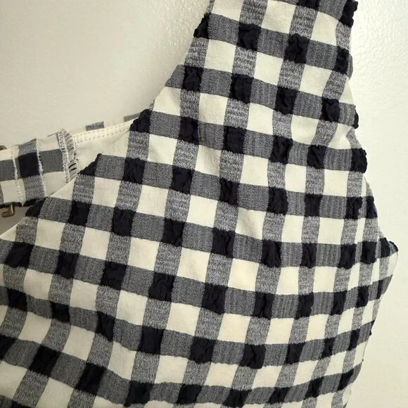 NWT SZ L Bikini Top - Andie The Amor - Gingham - Twilight - Picture 4 of 8